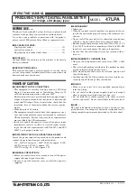 Preview for 1 page of M-system 47LPA Operating Manual