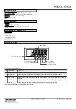 Preview for 2 page of M-system 47NL Series Manual