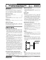 Preview for 1 page of M-system 48NAVD Instruction Manual