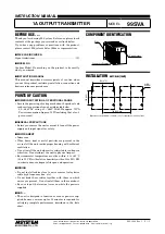 Preview for 1 page of M-system 99SVA Instruction Manual