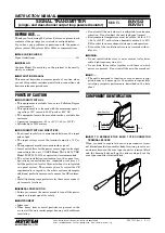 Предварительный просмотр 1 страницы M-system B3VS/2 Instruction Manual