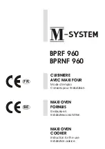 Preview for 1 page of M-system BPRF 960 Instruction For The Use - Installation Advice