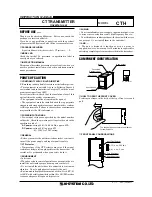 Предварительный просмотр 1 страницы M-system CT TRANSMITTER Instruction Manual