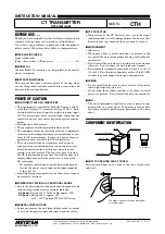 Предварительный просмотр 1 страницы M-system CTH Instruction Manual