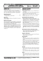 M-system Current Loop Supply M3LDY Instruction Manual preview