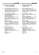 Предварительный просмотр 21 страницы M-system EK-4 TWIN 52 Use And Maintenance Instructions