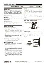 Preview for 1 page of M-system F2RS Instruction Manual