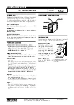 Preview for 1 page of M-system KAC Instruction Manual