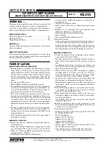 Preview for 1 page of M-system KS2V3 Instruction Manual