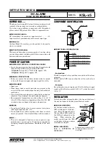 Предварительный просмотр 1 страницы M-system KSL-x5 Instruction Manual