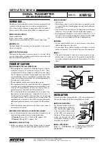 Preview for 1 page of M-system KWVS2 Instruction Manual