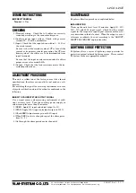 Предварительный просмотр 3 страницы M-system L2CA Instruction Manual