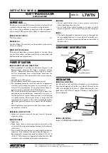 Preview for 1 page of M-system LTWTN Instruction Manual