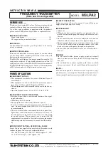 Preview for 1 page of M-system M3LPA2 Instruction Manual