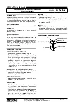 Предварительный просмотр 1 страницы M-system M5XPA Instruction Manual