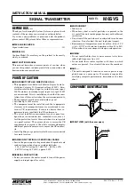 Предварительный просмотр 1 страницы M-system M6SVS Instruction Manual