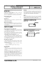 Preview for 1 page of M-system M8BS2-041 Instruction Manual