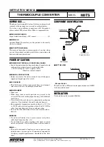 M-system M8TS Instruction Manual предпросмотр