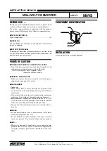 Предварительный просмотр 1 страницы M-system M8VS Instruction Manual