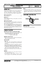 Preview for 1 page of M-system M8XV2 Instruction Manual