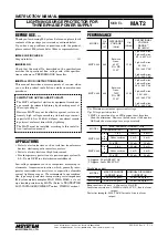 Preview for 1 page of M-system MAT2 Series Instruction Manual