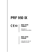 M-system MAXI OVEN PRF 950 IX Instruction For The Use - Installation Advice preview