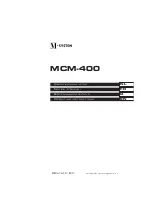 Предварительный просмотр 1 страницы M-system MCM-400 Operating Instructions Manual