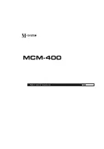 Preview for 23 page of M-system MCM-400 Operating Instructions Manual