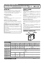 Preview for 1 page of M-system MD-LC2 Installation Instructions Manual