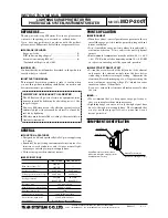 Предварительный просмотр 1 страницы M-system MDP-200T Instruction Manual