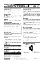 Preview for 1 page of M-system MDP-65T Instruction Manual