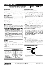 M-system MDP-D Series Instruction Manual preview