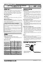 Предварительный просмотр 1 страницы M-system MDP-LWA Instruction Manual