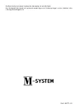 Preview for 160 page of M-system MFI 94 Instructions For The Use