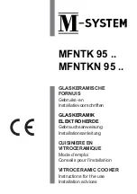 Предварительный просмотр 1 страницы M-system MFNTK 95 Series Instructions For The Use