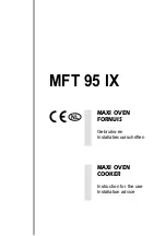 Предварительный просмотр 1 страницы M-system MFT 95 IX Instruction For The Use - Installation Advice