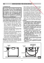 Preview for 78 page of M-system MFTW95IX Instructions And Advice For Installing, Using And Servicing