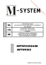 M-system MFTW95IXG60B Instructions And Advice For Installing, Using And Servicing preview