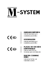 Предварительный просмотр 1 страницы M-system MGK 600 Instruction For The Use - Installation Advice