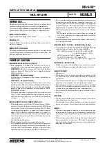 Preview for 1 page of M-system Mini-M M2MLS Instruction Manual