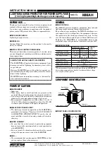 Предварительный просмотр 1 страницы M-system MMAH Series Instruction Manual