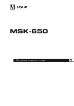 Preview for 39 page of M-system MSK-650 Operating Instructions Manual