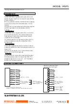 Preview for 3 page of M-system MSP5 Instruction Manual