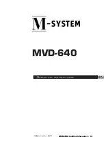 Предварительный просмотр 55 страницы M-system MVD-640 Operating Instructions Manual