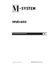 Preview for 82 page of M-system MVD-640 Operating Instructions Manual