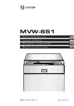 Предварительный просмотр 1 страницы M-system MVW-651 Operating Instructions Manual