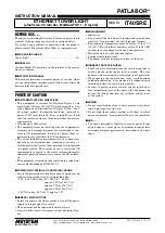 Предварительный просмотр 1 страницы M-system PATLABOR IT40SRE Instruction Manual