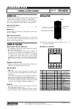 Предварительный просмотр 1 страницы M-system R10-BS1 Instruction Manual