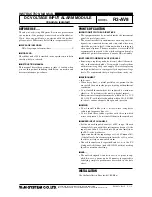 Preview for 1 page of M-system R3-AV8 Instruction Manual