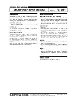 Preview for 1 page of M-system R3-WT1 Instruction Manual